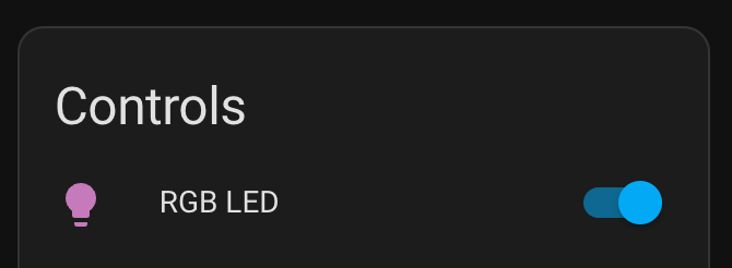 ESPHome RGB LED settings